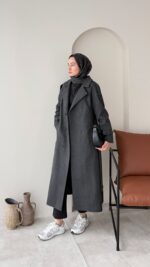 OlÂ Premium Kaşe Kaban - Antrasit ( Ön Sipariş )