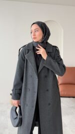 OlÂ Premium Kaşe Kaban - Antrasit ( Ön Sipariş ) - Görsel 4