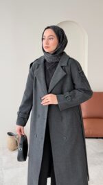 OlÂ Premium Kaşe Kaban - Antrasit ( Ön Sipariş ) - Görsel 7