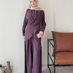 Derne İpek Qupra Takım - Mürdüm