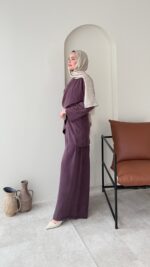 Derne İpek Qupra Takım - Mürdüm - Görsel 3