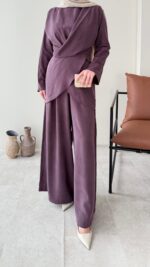 Derne İpek Qupra Takım - Mürdüm - Görsel 6