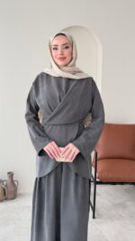 Derne İpek Qupra Takım - Antrasit - Görsel 6