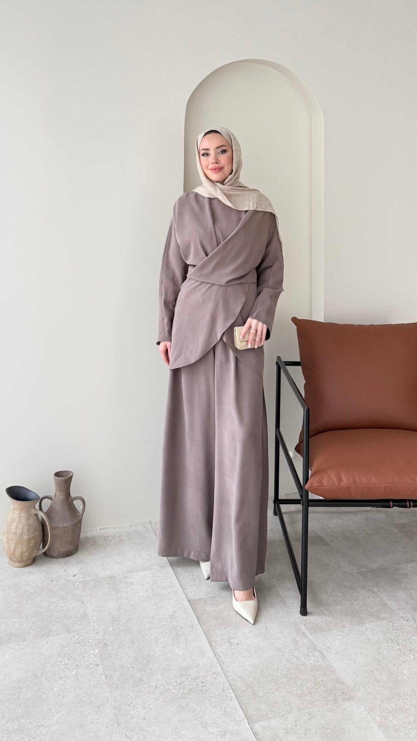 image_1950-2492.jpg Derne İpek Qupra Takım - Vizon - Görsel 1