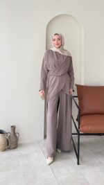 Derne İpek Qupra Takım - Vizon - Görsel 2