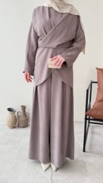 Derne İpek Qupra Takım - Vizon - Görsel 4