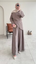 Derne İpek Qupra Takım - Vizon - Görsel 6