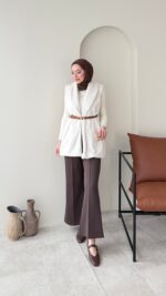 Mira Kürk Yelek - Taş - Görsel 2