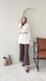 Mira Kürk Yelek - Taş - Görsel 3