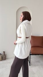 Mira Kürk Yelek - Taş - Görsel 4