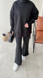 Efin Kesimli Sweat - Siyah - Görsel 7