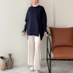 Efin Kesimli Sweat - Lacivert