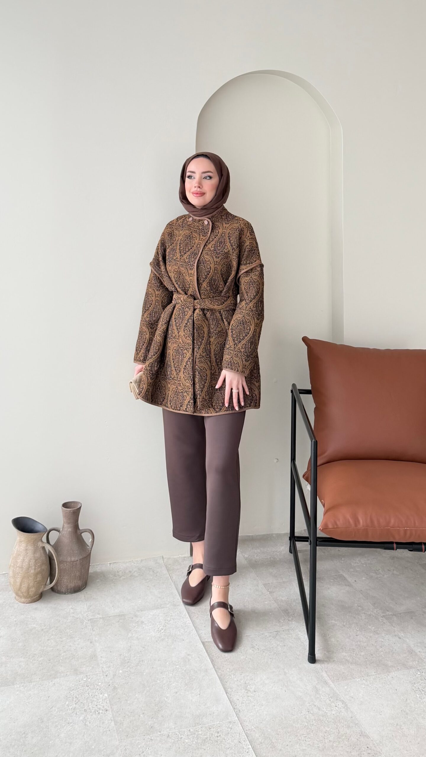 image_1950-2575.jpg Etro Kuşaklı Kimono - Kahverengi - Görsel 1