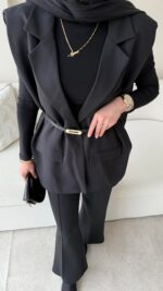 Mişa Yelek - Siyah - Görsel 3