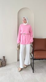 Sara Angora Kazak - Pembe