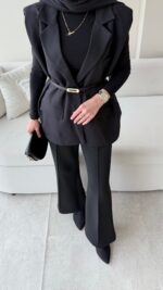 Mişa Yelek - Siyah - Görsel 5