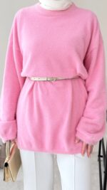 Sara Angora Kazak - Pembe - Görsel 5