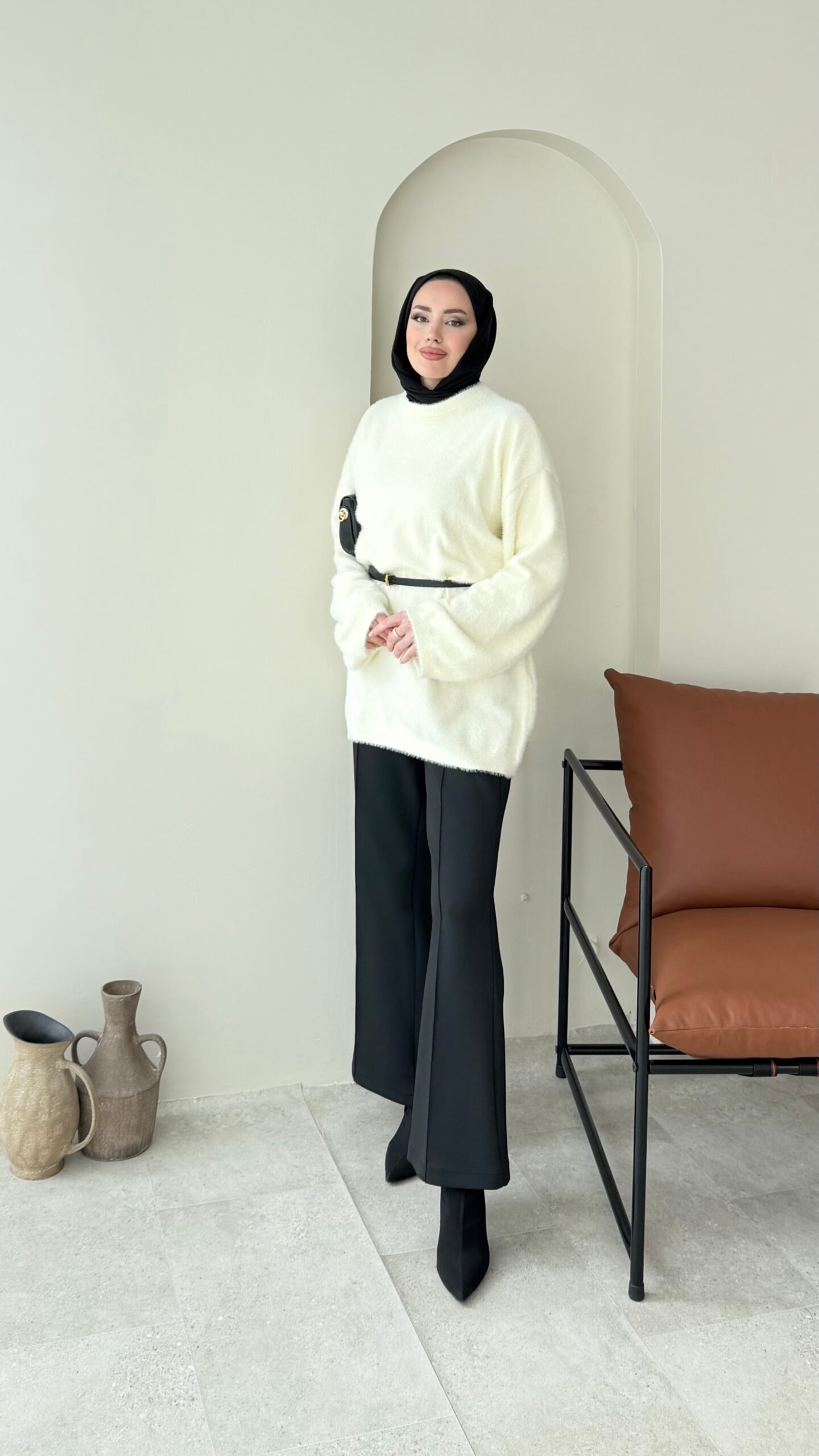 image_1950-2604.jpg Sara Angora Kazak - Krem - Görsel 1