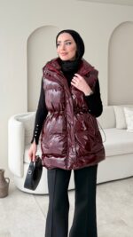 Voya Rugan Yelek - Bordo - Görsel 2