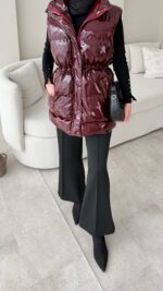 Voya Rugan Yelek - Bordo - Görsel 3