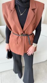 Mişa Yelek - Kahverengi - Görsel 5