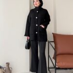 Hare Triko Hırka - Siyah