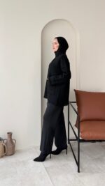 Hare Triko Hırka - Siyah - Görsel 6