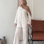 Hare Triko Hırka - Taş