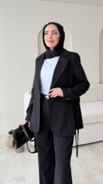 Mate Bağcık Ceket - Siyah - Görsel 2