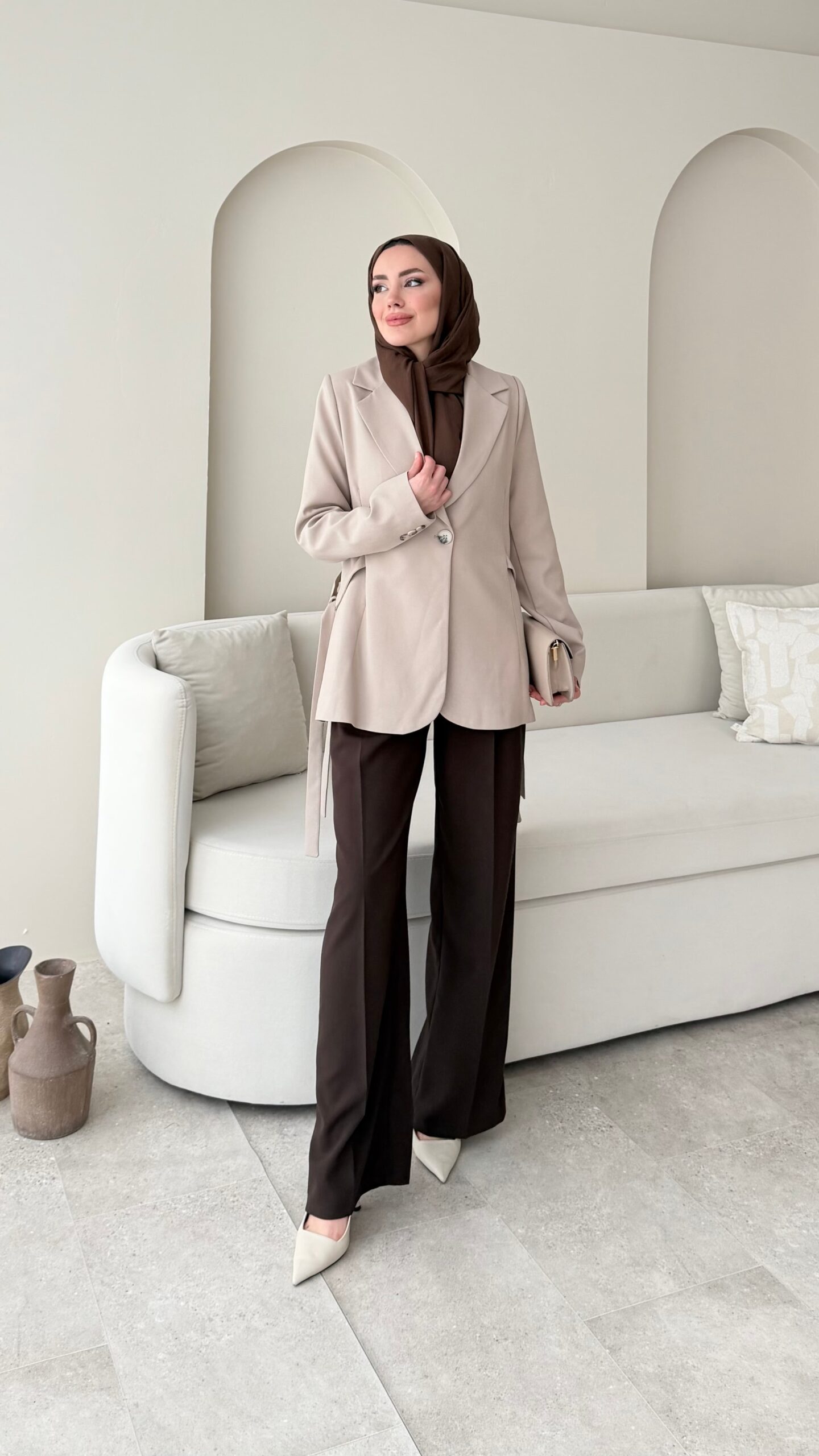 image_1950-2724.jpg Mate Bağcık Ceket - Vizon - Görsel 1