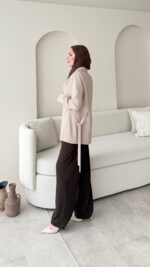 Mate Bağcık Ceket - Vizon - Görsel 3