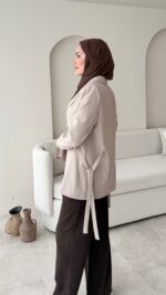 Mate Bağcık Ceket - Vizon - Görsel 6