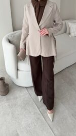 Mate Bağcık Ceket - Vizon - Görsel 8