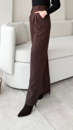Zes Palazza Pantalon - Kahverengi - Görsel 2