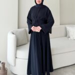 Elvis Bağlamalı Elbise - Lacivert