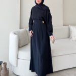 Meyla Gold Detaylı Elbise - Lacivert