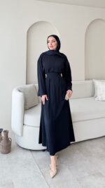 Meyla Gold Detaylı Elbise - Lacivert - Görsel 6