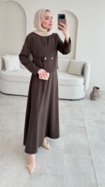 Desil Ceket Elbise - Kahverengi - Görsel 3