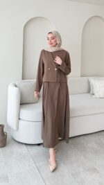 Desil Ceket Elbise - Vizon - Görsel 2