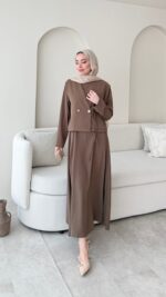 Desil Ceket Elbise - Vizon - Görsel 2