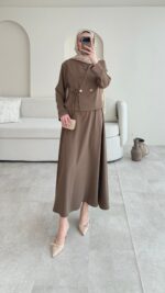 Desil Ceket Elbise - Vizon - Görsel 4