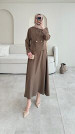 Desil Ceket Elbise - Vizon - Görsel 4