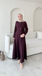 Desil Ceket Elbise - Mürdüm - Görsel 2