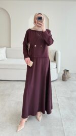 Desil Ceket Elbise - Mürdüm - Görsel 4