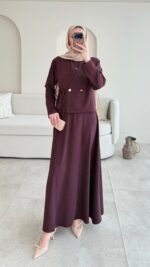 Desil Ceket Elbise - Mürdüm - Görsel 4