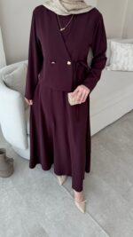 Desil Ceket Elbise - Mürdüm - Görsel 5