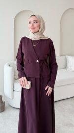 Desil Ceket Elbise - Mürdüm - Görsel 6