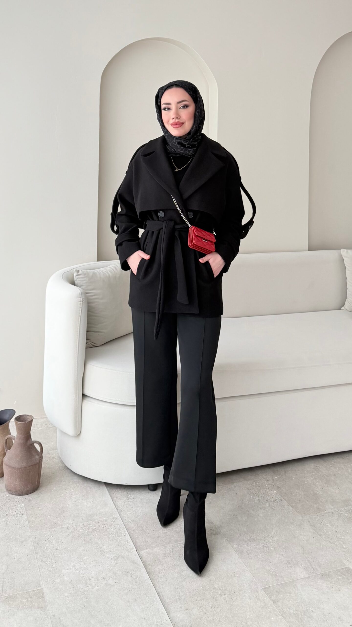 image_1950-2808.jpg Rosi Kaşe Kaban - Siyah - Görsel 1