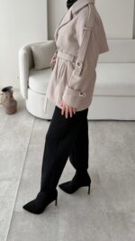 Rosi Kaşe Kaban - Vizon - Görsel 8