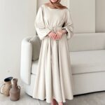 Lovra Bağlamalı Scuba Elbise - Taş